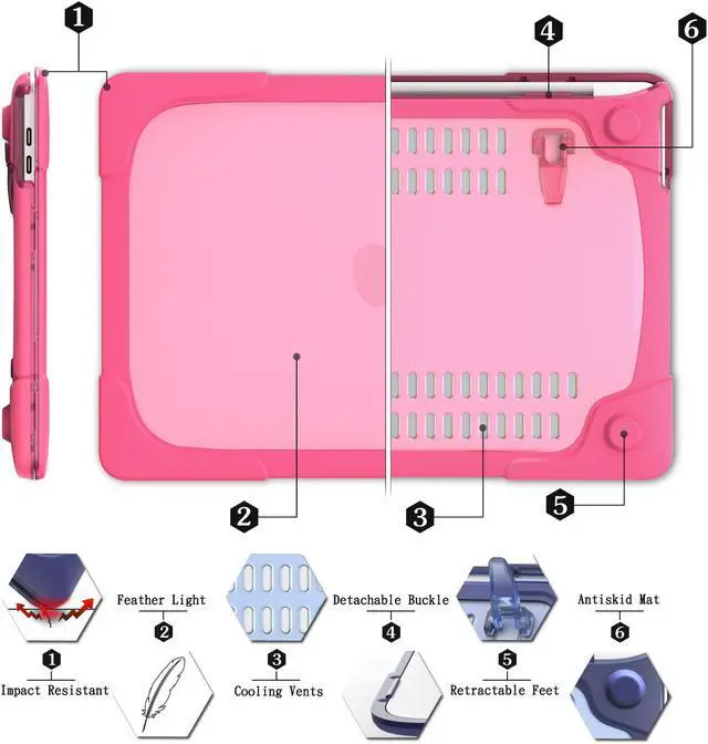 Alt view image 3 of 7 - For Macbook Pro 15 Retina Case Werleo Heavy Duty Hard Case Protective Cover for Apple Macbook Pro 15.4" with Retina Display Compatible with A1398 2012-2015 Release
