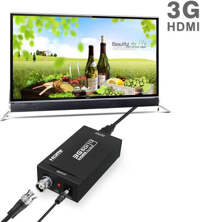 Alt view image 7 of 7 - SDI to HDMI Converter Adapter WERLEO SDI HD-SDI 3G-SDI to HDMI 720p / 1080p Adapter Video Converter with Embedded Audio