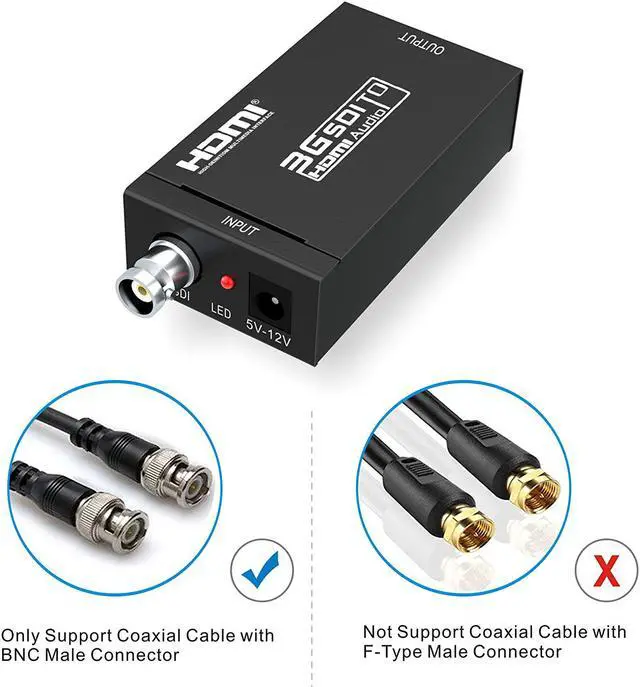 Alt view image 2 of 7 - SDI to HDMI Converter Adapter WERLEO SDI HD-SDI 3G-SDI to HDMI 720p / 1080p Adapter Video Converter with Embedded Audio
