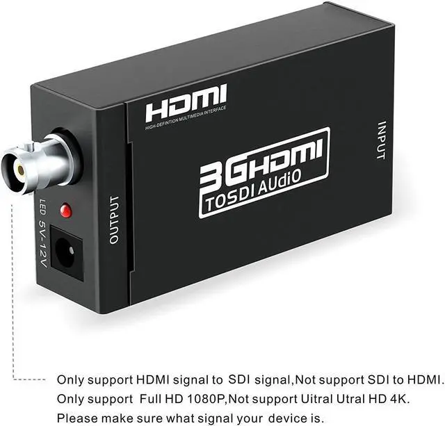 Alt view image 6 of 7 - HDMI to SDI Converter WERLEO HDMI to SDI Video Converter BNC SDI / HD-SDI / 3G-SDI Adapter Support 1080P for Camera Home Theater