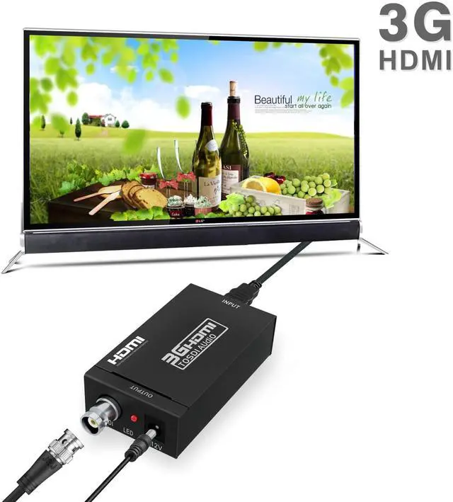 Alt view image 7 of 7 - HDMI to SDI Converter WERLEO HDMI to SDI Video Converter BNC SDI / HD-SDI / 3G-SDI Adapter Support 1080P for Camera Home Theater