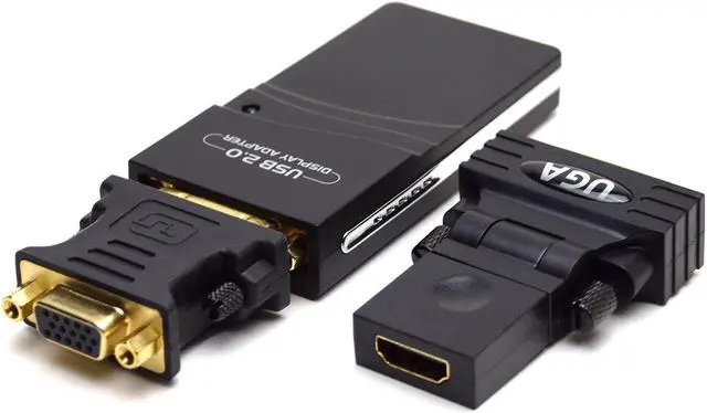 Alt view image 2 of 7 - Werleo USB 2.0 to VGA / DVI / HDMI Multi Display Adapter / Video Graphics Adapter for Multiple Monitors up to 1920x1080 Pixels (Supports Windows 10, 8.1, 8, 7, XP)