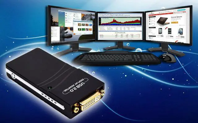 Alt view image 7 of 7 - Werleo USB 2.0 to VGA / DVI / HDMI Multi Display Adapter / Video Graphics Adapter for Multiple Monitors up to 1920x1080 Pixels (Supports Windows 10, 8.1, 8, 7, XP)