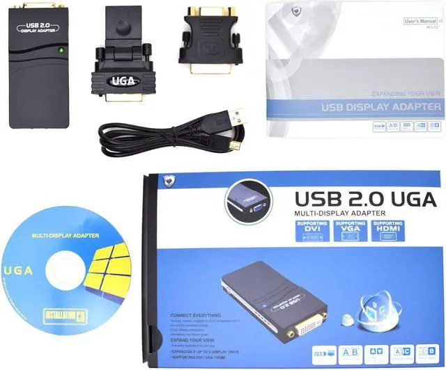 Alt view image 6 of 7 - Werleo USB 2.0 to VGA / DVI / HDMI Multi Display Adapter / Video Graphics Adapter for Multiple Monitors up to 1920x1080 Pixels (Supports Windows 10, 8.1, 8, 7, XP)