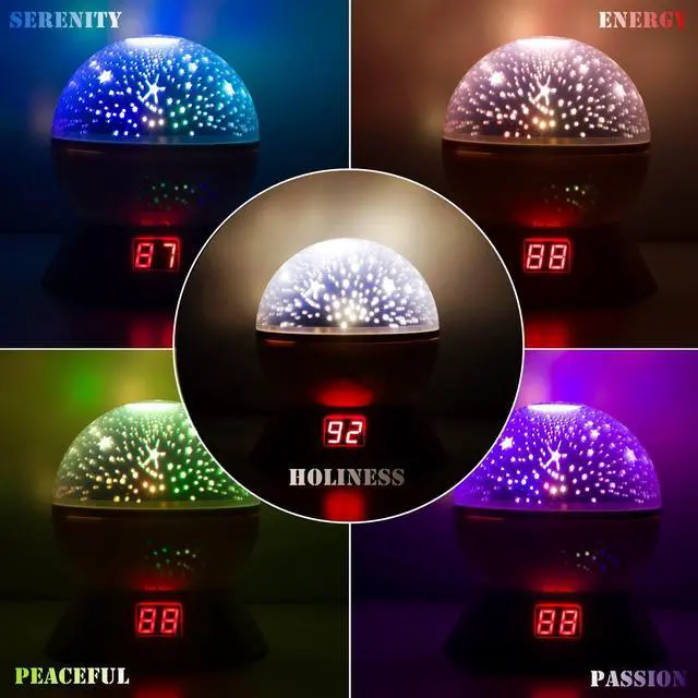 Alt view image 4 of 7 - Night Lights for Kids Multiple Colors Rotating Star Projector with Timing Shutdown Function Night Light for Baby Boys and Girls
