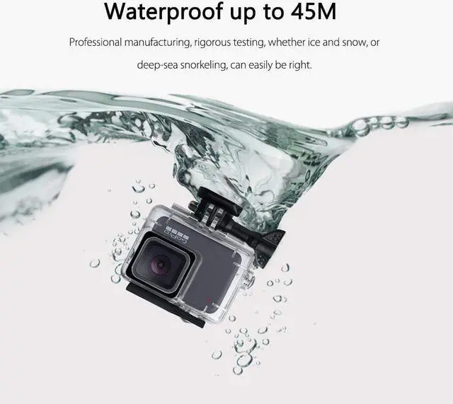 Alt view image 3 of 7 - Werleo Waterproof Housing Shell for GoPro Hero 7 White / Silver 45M Diving Protective Housing Case with Red Filter and Bracket Accessories for Go Pro Hero 7 Action Camera