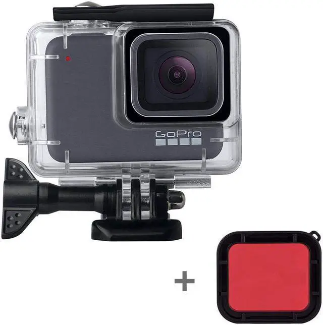 Main image of Werleo Waterproof Housing Shell for GoPro Hero 7 White / Silver 45M Diving Protective Housing Case with Red Filter and Bracket Accessories for Go Pro Hero 7 Action Camera