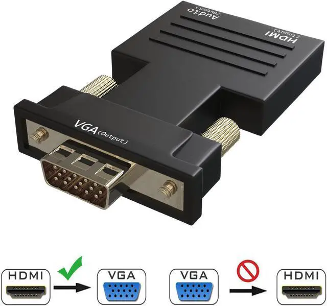 Main image of Werleo Active 1080P Female HDMI to VGA Male Converter Adapter Dongle with Audio Male VGA to HDMI Video Adapter for Laptop PC PS3 Xbox STB Blu-ray DVD TV Stick