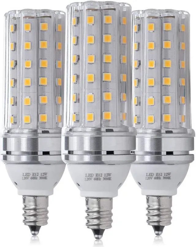 Main image of E12 LED Bulbs 16W LED Candelabra Bulb 120 Watt Equivalent 1400lm Decorative Candle Base E12 Non-Dimmable LED Chandelier Bulbs Cool White / Warm White 6000K LED Corn Lamp Pack of 3