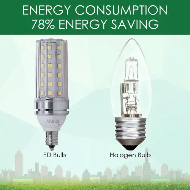 Alt view image 3 of 7 - E12 LED Bulbs 16W LED Candelabra Bulb 120 Watt Equivalent 1400lm Decorative Candle Base E12 Non-Dimmable LED Chandelier Bulbs Cool White / Warm White 6000K LED Corn Lamp Pack of 3