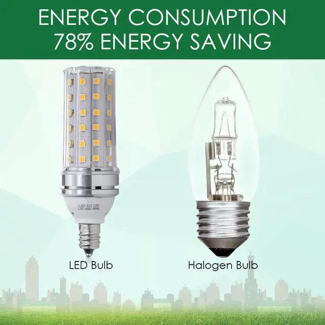 Alt view image 3 of 7 - E12 LED Bulbs 16W LED Candelabra Bulb 120 Watt Equivalent 1400lm Decorative Candle Base E12 Non-Dimmable LED Chandelier Bulbs Cool White / Warm White 6000K LED Corn Lamp Pack of 3