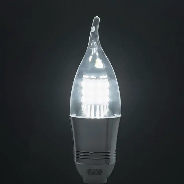 Alt view image 6 of 7 - Werleo 7W E12 Bulb LED Candelabra Light Bulbs 60-75W Incandescent Equivalent Decorate Candle Base E12 Non-Dimmable Chandelier Bulb Cool White 6000K - 6 Packs
