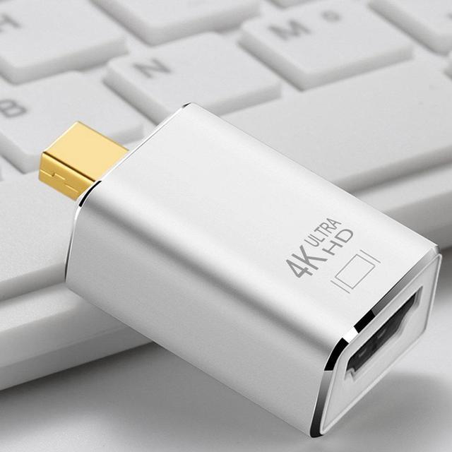 Alt view image 3 of 5 - WERLEO Mini DisplayPort ( Thunderbolt 2.0 ) to HDMI Adapter 4K Mini DP to HDMI Converter for MacBook Air iMac MacBook Pro Microsoft Surface Pro 3 / 4 / 5 / 6 Surface Book and More Silver