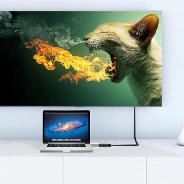 Alt view image 4 of 5 - WERLEO Mini DisplayPort ( Thunderbolt 2.0 ) to HDMI Adapter 4K Mini DP to HDMI Converter for MacBook Air iMac MacBook Pro Microsoft Surface Pro 3 / 4 / 5 / 6 Surface Book and More Silver