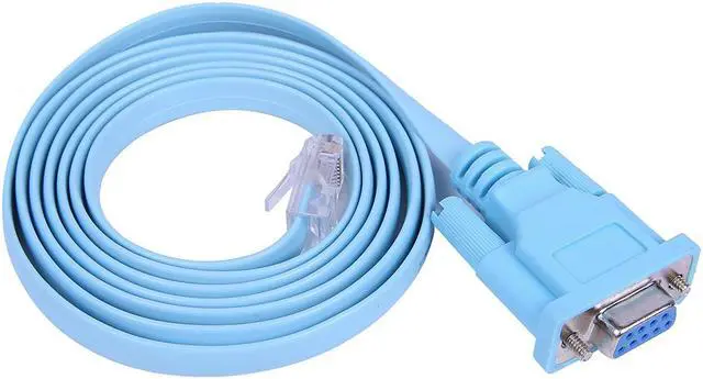 Alt view image 5 of 5 - WERLEO 9-Pin DB9 Serial RS232 Port to RJ45 Cat5 Ethernet LAN Rollover Console Cable Switch Line DB9 Female To RJ45 Male Cable DB9 to RJ45 Console Cable - 2 Packs