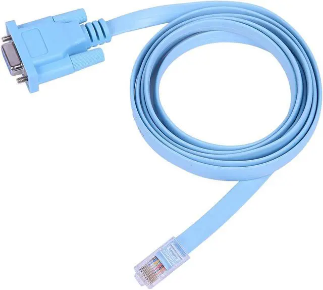 Alt view image 4 of 5 - WERLEO 9-Pin DB9 Serial RS232 Port to RJ45 Cat5 Ethernet LAN Rollover Console Cable Switch Line DB9 Female To RJ45 Male Cable DB9 to RJ45 Console Cable - 2 Packs