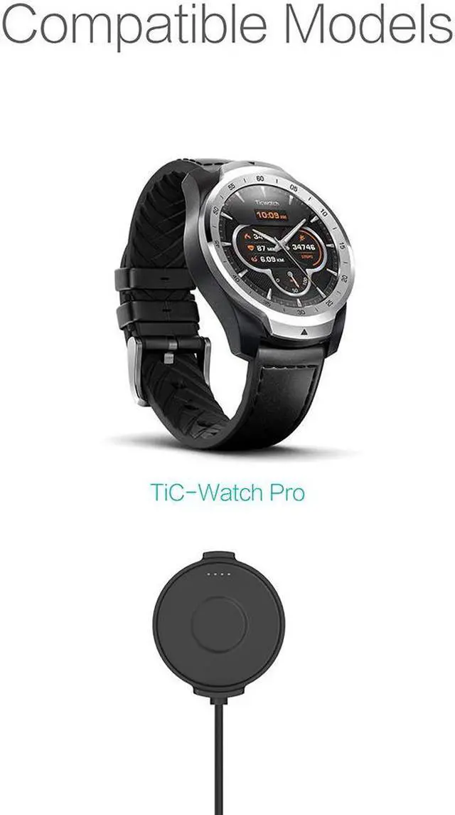 Alt view image 6 of 7 - for TicWatch Pro Charging Cable Replacement Cable for TicWatch Pro Smartwatch Accessories USB Charger Cable Adapter for TicWatch Pro Quality Power Charging Cord 3 Feet