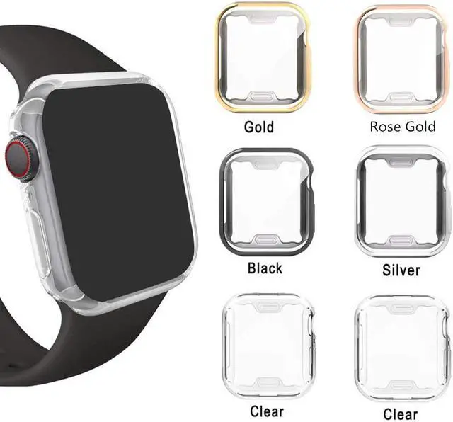 Main image of WERLEO Case Compatible with Apple Watch Case Series 4 Screen Protector Case 40mm TPU Clear Protective Cover Bumper for Apple Watch Series 4 - 6 Packs