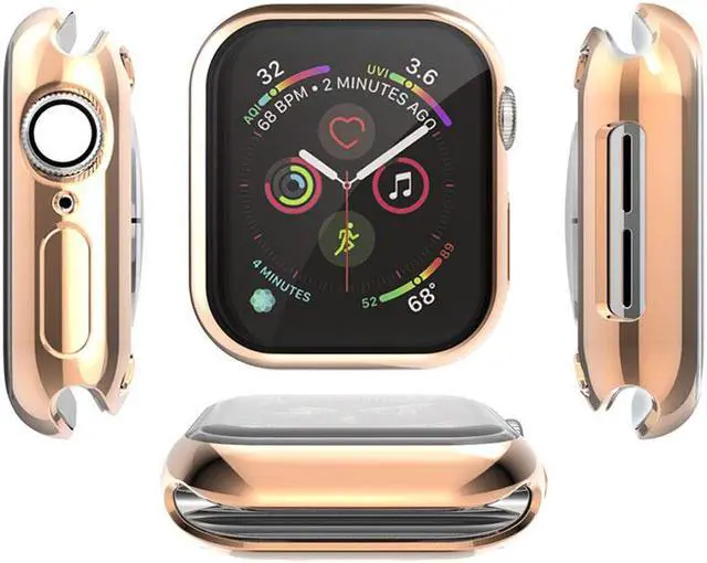 Alt view image 6 of 7 - WERLEO Case Compatible with Apple Watch Case Series 4 Screen Protector Case 40mm TPU Clear Protective Cover Bumper for Apple Watch Series 4 - 6 Packs