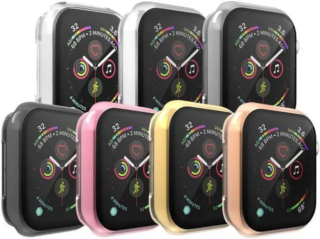 Alt view image 7 of 7 - WERLEO Case Compatible with Apple Watch Case Series 4 Screen Protector Case 40mm TPU Clear Protective Cover Bumper for Apple Watch Series 4 - 6 Packs