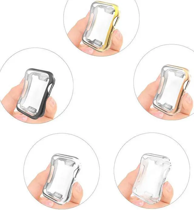 Alt view image 2 of 7 - Werleo Case Compatible with Apple Watch Case Series 4 TPU Clear Protective Cover Bumper for Apple Watch Series 4 (44mm-6 Pack)