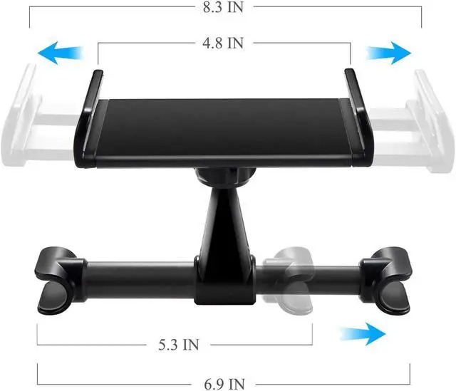 Alt view image 3 of 7 - Car Headrest Mount for Nintendo Switch Adjustable Car Holder for Nintendo Switch iPhone iPad Amazon Kindle Fire Samsung and Other Devices ( 4"-11" )