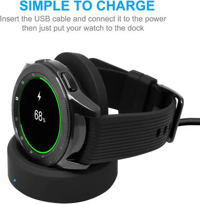 Alt view image 6 of 7 - Updated Charger Compatible with New Samsung Galaxy Smart Watch 2018 42mm 46mm Replacement Charging Dock Cradle for Samsung Galaxy Smart Watch SM-R800 SM-R810 SM-R815 with a Charging Cable