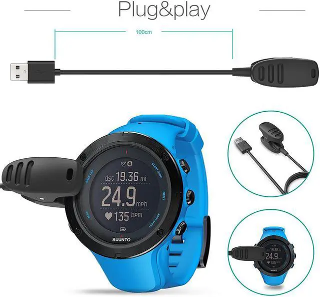 Alt view image 4 of 7 - Charger For Suunto Ambit Power Cable for Suunto Ambit Ambit2 Ambit2 S Ambit 3 Run Sports Watch and GPS Track Pod Watch Replacement USB Charge Charging Cable Wire Cord Dock Clip Data Sync For SUUNTO