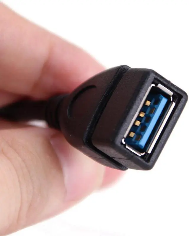 Alt view image 7 of 7 - 2 Packs SuperSpeed USB 3.0 Extension Cable SuperSpeed USB 3.0 Male to Female Extension Data Cable Left and Right Angle  - 20CM / 8INCH