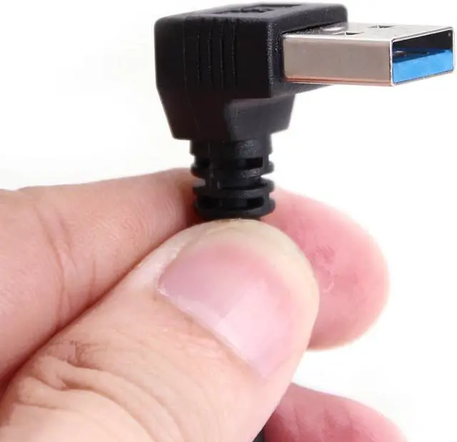 Alt view image 5 of 6 - SuperSpeed USB 3.0 Extension Data Super Speed Cable USB 3.0 Male to Female Extension Data Cable Up and Down Angle 2PCS - 20CM 8IN