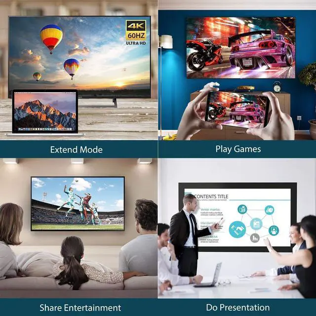 Alt view image 5 of 7 - USB to VGA Adapter USB 3.0 to VGA Adapter Converter Multi-Monitor Adapter Male to Female HD 1080P External Video Card Display Video Converter for Laptop PC Monitor Projector HDTV Windows 7 8 8.1 10