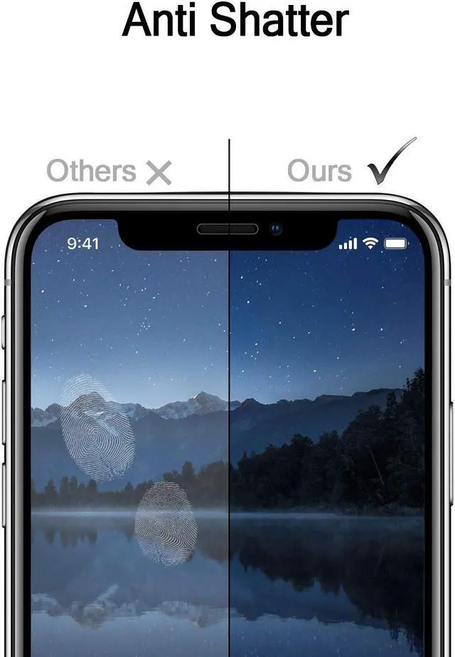 Alt view image 6 of 7 - Werleo HD iPhone Xs Max Screen Protector Full Screen Tempered Glass Screen Protector Film Edge to Edge Protection Screen Cover Saver Guard for 3D 9H Hardness Apple iPhone Xs Max 6.5in Black