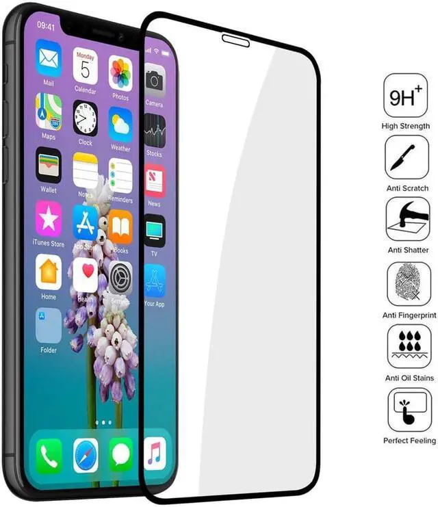 Alt view image 7 of 7 - WERLEO HD iPhone XR Screen Protector Full Screen Tempered Glass Screen Protector Film 3D 9H Hardness Edge to Edge Protection Screen Cover Saver Guard for Apple iPhone XR 6.1in Black