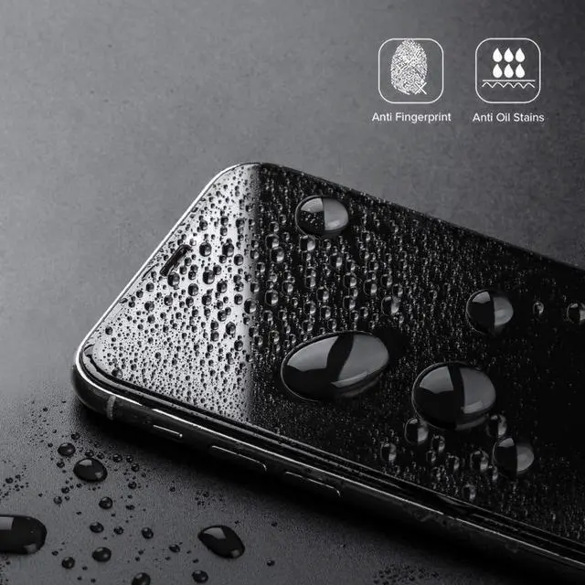 Alt view image 5 of 7 - WERLEO HD iPhone X XS Screen Protector Full Screen Tempered Glass Screen Protector Film Edge to Edge Protection Screen Cover Saver Guard 3D 9H Hardness iPhone X / iPhone XS Black