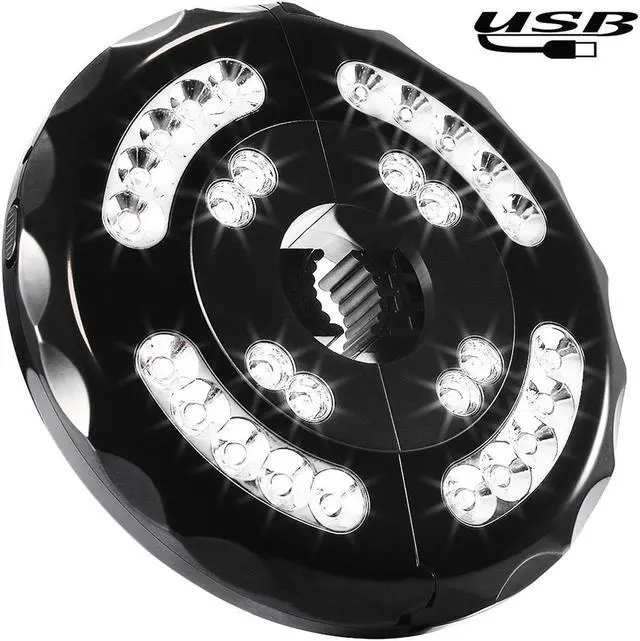 Main image of Patio Umbrella Lights Rechargeable WERLEO 28 LEDs Cordless Umbrella Pole Light for Patio Umbrellas Camping Tents and Other Outdoor Use 2 Level Dimming Switch [2 Battery Inserted]