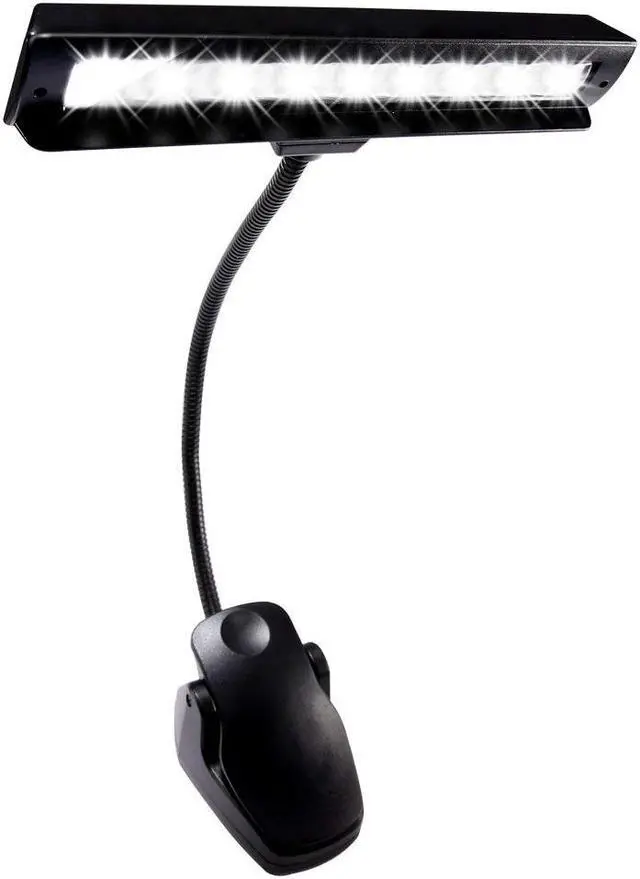 Main image of WERLEO 9 LED Clip On Music Stand Lights 3AA Batteries Included Adjustable Cordless Portable Led Lamp for Mixing Orchestra Work Craft Table (Powered by AA Batteries AC Adapter or USB Cable)