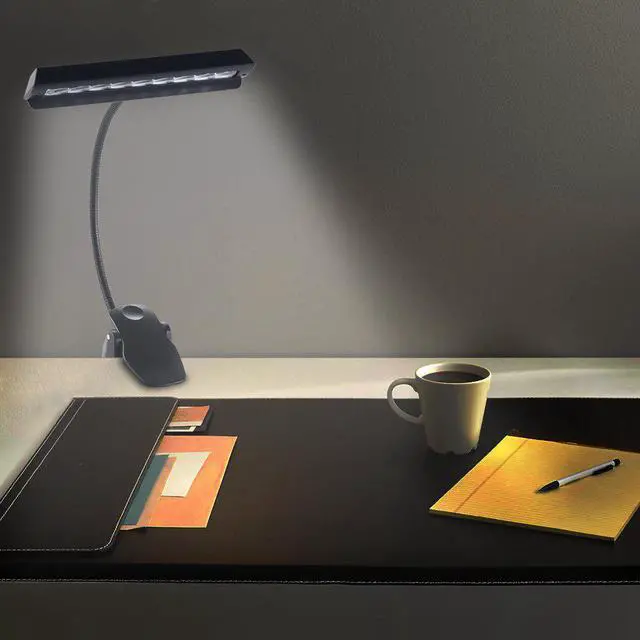Alt view image 7 of 7 - WERLEO 9 LED Clip On Music Stand Lights 3AA Batteries Included Adjustable Cordless Portable Led Lamp for Mixing Orchestra Work Craft Table (Powered by AA Batteries AC Adapter or USB Cable)