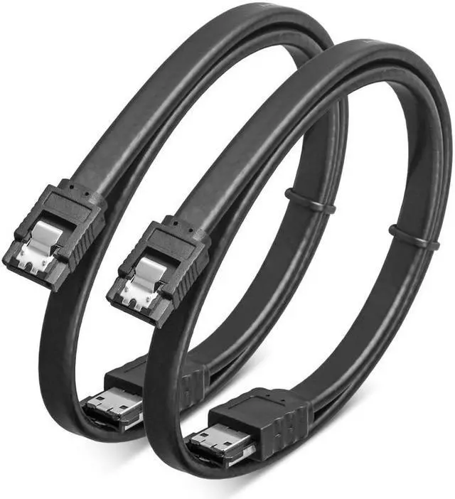 Alt view image 3 of 6 - SATA Cable WERLEO SATA to ESATA Straight Cable For Hard Drive - 2pack ( 20 inch-Straight SATA-ESATA Black )