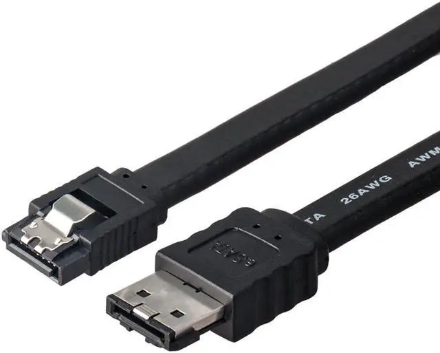 Alt view image 4 of 6 - SATA Cable WERLEO SATA to ESATA Straight Cable For Hard Drive - 2pack ( 20 inch-Straight SATA-ESATA Black )