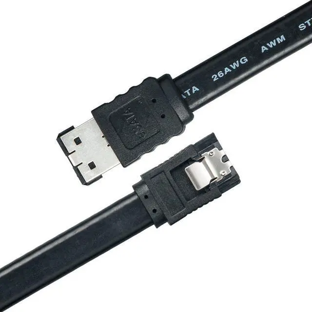 Alt view image 2 of 6 - SATA Cable WERLEO SATA to ESATA Straight Cable For Hard Drive - 2pack ( 20 inch-Straight SATA-ESATA Black )