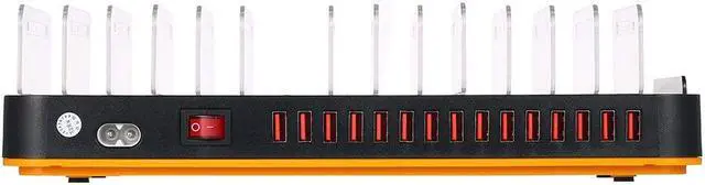 Alt view image 3 of 7 - WERLEO 80W 15-Port Adjustable Dividers USB Charger Hub Smart USB Charging Station Dock Multi Device Desktop Organizer Hub Stand with Intelligent IC Auto Detect Tech for iPhone Samsung MP3 MP4 Tablet