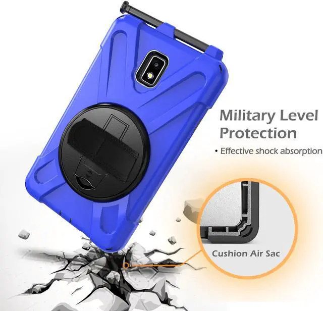 Alt view image 3 of 7 - Galaxy Tab Active 2 Case Heavy Duty Shockproof Cover with 360° Rotating Handle Hand Strap Kickstand Carrying Shoulder Strap for Samsung Tab Active 2 8.0 Inch 2017 Model SM-T390 SM-T395 SM-T397 Tablet