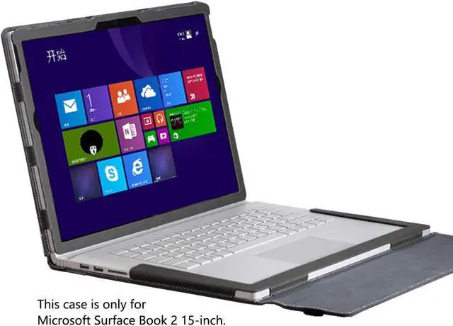 Alt view image 3 of 7 - For Microsoft Surface Book 2 15 inch Case Cover PU Leather Detachable Protective Folio Case For 15 Inch Microsoft Surface Book 2 15" Surface book 2