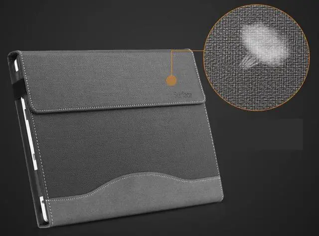 Alt view image 5 of 7 - 2018 New Surface Pro 6 Case / Pro 5 Case / Pro 4 Case / Pro 3 Case with Pen Holder Smart Folio Case Stand Cover for Microsoft Surface Pro 2017 Pro 5 Pro 4 Pro 3 Compatible with Type Cover Keyboard