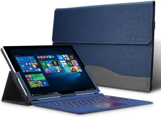 Main image of 2018 New Surface Pro 6 Case / Pro 5 Case / Pro 4 Case / Pro 3 Case with Pen Holder Smart Folio Case Stand Cover for Microsoft Surface Pro 2017 Pro 5 Pro 4 Pro 3 Compatible with Type Cover Keyboard