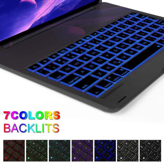 Alt view image 2 of 7 - iPad Pro 11 Keyboard Case Werleo Aluminum Protective Ultra Slim Hard Shell Folio Stand Smart Cover with 7 Colors Backlit Wireless Bluetooth Keyboard for iPad Pro 11 inch 2018 Tablet
