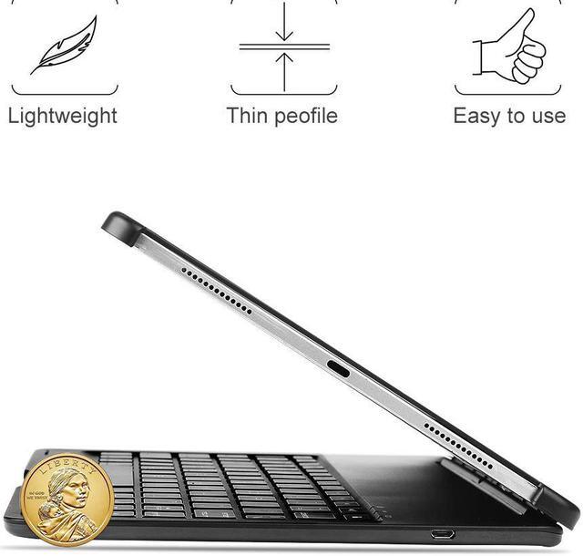 Alt view image 5 of 7 - iPad Pro 11 Keyboard Case Werleo Aluminum Protective Ultra Slim Hard Shell Folio Stand Smart Cover with 7 Colors Backlit Wireless Bluetooth Keyboard for iPad Pro 11 inch 2018 Tablet