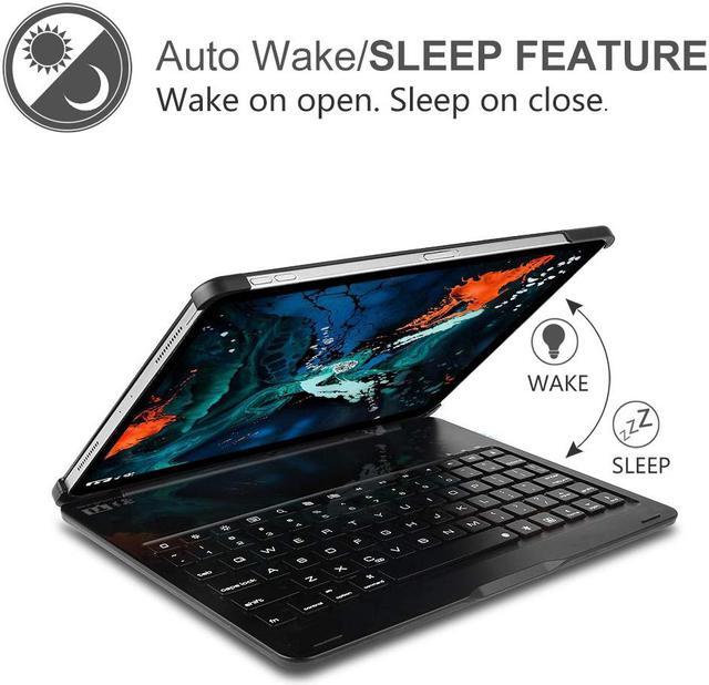 Alt view image 3 of 7 - iPad Pro 11 Keyboard Case Werleo Aluminum Protective Ultra Slim Hard Shell Folio Stand Smart Cover with 7 Colors Backlit Wireless Bluetooth Keyboard for iPad Pro 11 inch 2018 Tablet