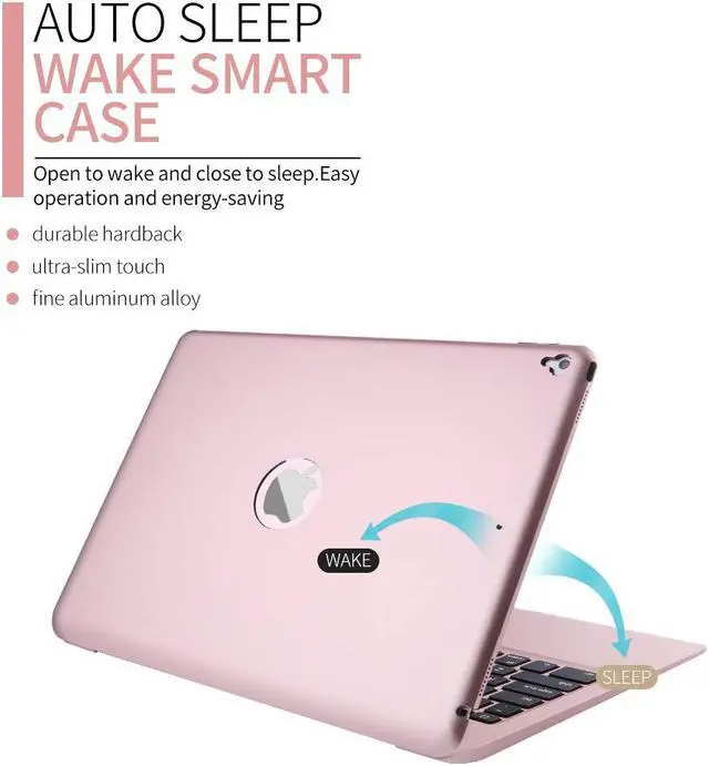Alt view image 5 of 7 - Bluetooth Keyboard Case iPad Pro 12.9 2017 (2nd Gen) / 2015(1st Gen) Protective Ultra Slim Aluminum Hard Shell Smart Cover with 7 Color Backlit Wireless Bluetooth Keyboard for Apple iPad Pro 12.9 inch