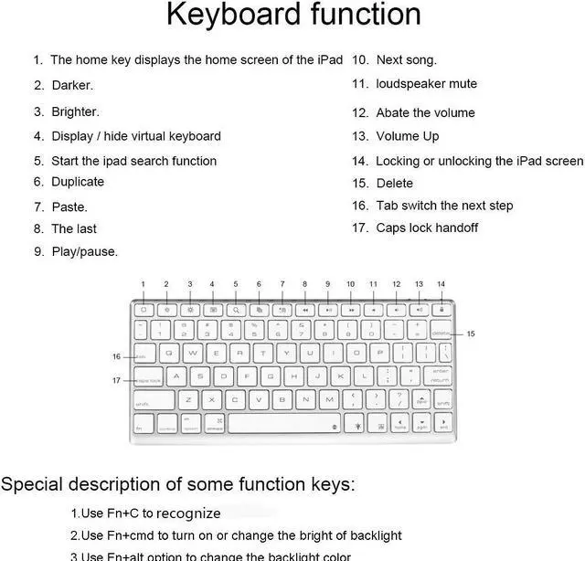 Alt view image 6 of 7 - Bluetooth Keyboard Case iPad Pro 12.9 2017 (2nd Gen) / 2015(1st Gen) Protective Ultra Slim Aluminum Hard Shell Smart Cover with 7 Color Backlit Wireless Bluetooth Keyboard for Apple iPad Pro 12.9 inch